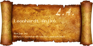 Leonhardt Anikó névjegykártya